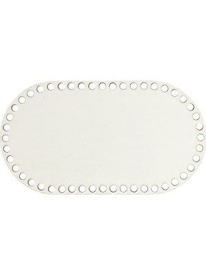 Ala Depo Oval Ahşap Sepet Tepsi Tabanı 22 x 12 cm Beyaz 3 mm MDF Çift Yüz Lazer Kesim