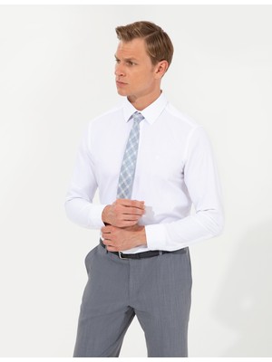 Pierre Cardin Erkek Beyaz Slim Fit Basic Gömlek 50258995-VR013