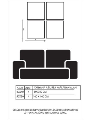 Linacci Ayna Çerçeveli Dörtlü Tablo Poster Seti