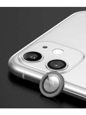 Canpay Apple iPhone 12 Uyumlu Kamera Lens Koruyucu Hd Kalite Çerçeveli Tempered Glass Cam