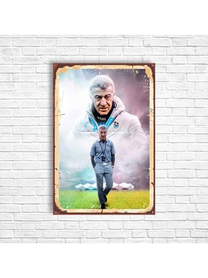 Trend Poster Ahmet Ağaoğlutrabzonspor Retro Ahşap Poster