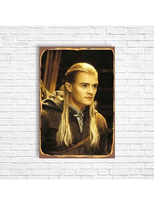 Trend Poster Legolas Yüzüklerin Efendisi Retro Ahşap Poster