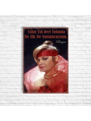 Trend Poster Bergen Retro Ahşap Poster