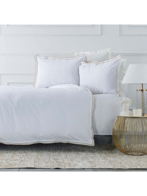 Karaca Home White Collection Victorie Bej Pikolu Percale Çift Kişilik Nevresim Takımı