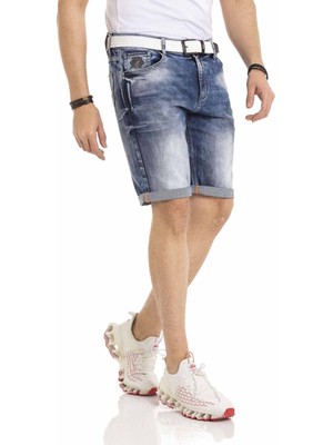 Cipo & Baxx CK266 Basic Mavi Kot Şort