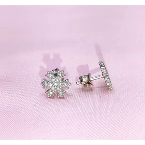 Kar Tanesi Gümüş Küpe