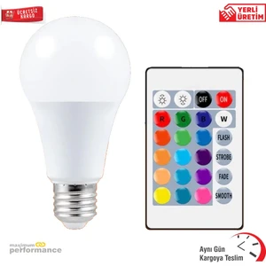 CT-4058 Uzaktan Kumandalı Rgb LED Ampul 9 W E27 Duy