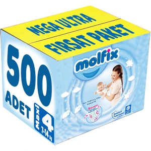 Bebek Bezi Beden:4 (7-14 kg) Maxi 500 Adet Mega Ultra Fırsat Paketi
