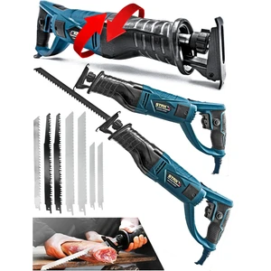 Staxx Power ST1845 4500W Devir Ayarlı 180° Döner Başlıklı Tilki Kuyruğu Ahşap Metal Kemik Et Kesme + 7 Bıçak