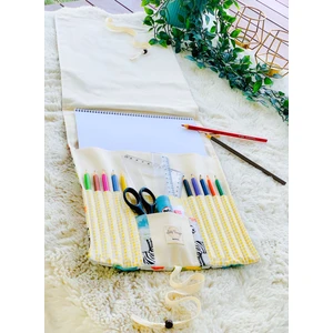 Lily Tongo Pamuklu Handmade Taşınabilir Çizim ve Kalem Çantası