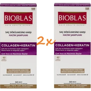 Collagen + Keratin Hacim Şampuanı 360ml X 2 Adet