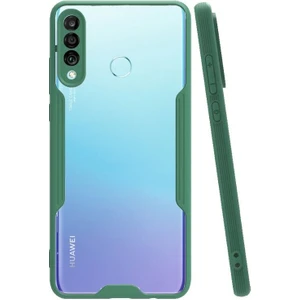Huawei P30 Lite Tam Korumalı Renkli Kenarlı Parfe Kılıf Ekran Koruyucu