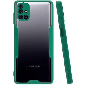 Samsung Galaxy M31S Tam Korumalı Renkli Kenarlı Parfe Kılıf Ekran Koruyucu
