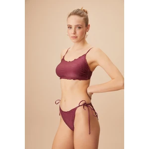 Bağcıklı Fırfırlı Shiny Bikini Alt