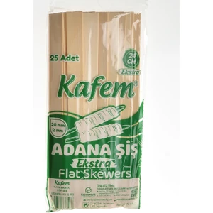 Adana Şiş Geniş Bambu 2 x 20 cm 25 Adet