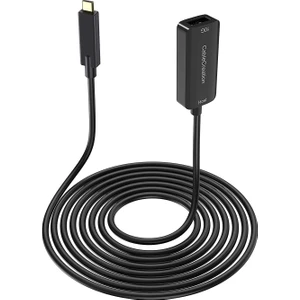 Type-C Erkek Usb-A Dişi 5m (16.4ft) Siyah Kablo