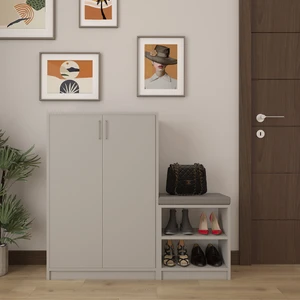 Asra Trend %100 MDFLAM Kül Gri Ayakkabılık A-23