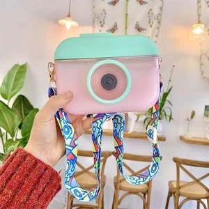 Plz Shop Kamera Plastik Çocuk Termos 400 ml Pembe (Yurt Dışından)