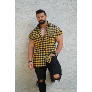 Be Green Wear Gym Plaid Oduncu Spor Gömlek - Sarı