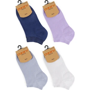 Ozzy Socks 4'lü Pamuklu Renkli Kadın Patik Çorap
