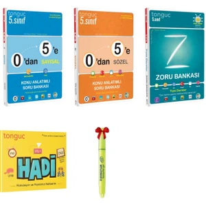 Tonguç Akademi 0'dan 5'e Sayısal Sözel 5. Sınıf Zoru Bankası ve Hadi Planlama