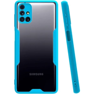 Samsung Galaxy M31S Tam Korumalı Renkli Kenarlı Parfe Kılıf Ekran Koruyucu