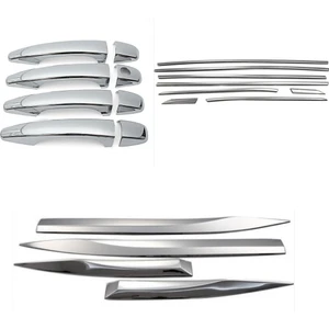 Alminox Oto Peugeot 3008 Uyumlu 2016- Set Krom Paslanmaz Çelik 3008 Set