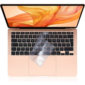 Macbook Air 2018-2020 13 Inch A2179 ile Uyumlu Türkçe Q Klavye Slim Şeffaf Klavye Koruyucu Kılıf