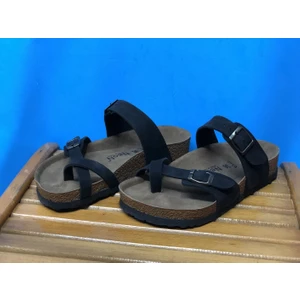 Baş Parmak Geçmeli Tam Ortopedik Birkenstock Model Bay Bayan Parmakarası Terlik