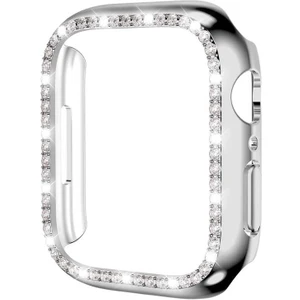 Apple Watch 7 41MM Ekran Koruyucu Tam Kapatan Darbe Emici Şık Parlak Taşlı Tasarım