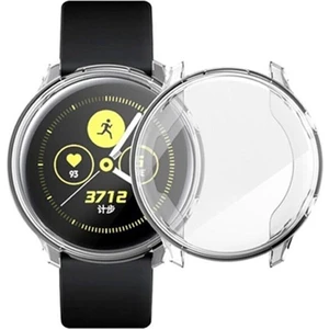 Samsung Galaxy Watch Active 2 44MM Uyumlu Önü Kapalı Silikon Ekran ve Kasa Koruyucu Kılıf