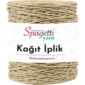 Spagetti Yarn Natürel Kağıt Ip