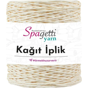 Spagetti Yarn Krem Kağıt Ip