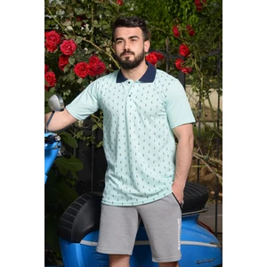 Azıcık Akıllı Erkek Turkuaz Normal Kesim Çapa Model Polo Yaka 21EPLYCAPA