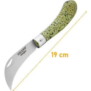 Desan Eğri Aşı Bıçağı Paslanmaz Ceviz Aşı Çakısı 19 cm Haki