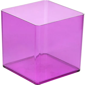 Melkan Home Küp Saksı 2,8 Litre 15 cm Şeffaf Kristal Saksı & Şeffaf Saksı