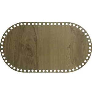 Ala Depo Ahşap Sepet Tepsi Tabanı 29 x 16 cm Oval Açık Meşe Çift Yüz 3 mm Mdf