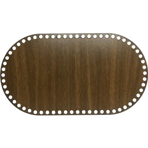 Ala Depo Ahşap Sepet Tepsi Tabanı 29 x 16 cm Oval Ceviz Tek Yüz 3 mm Mdf
