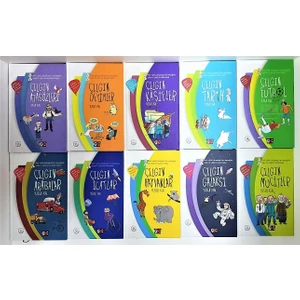 Genç Nesil Yayınları Çılgın Galaksi-Mucitler-Hayvanlar-Tarih-Futbol-Arabalar-Içatlar-Deyimler-Kaşifler-Atasözleri 10 Kitap Set - Yusuf Asal