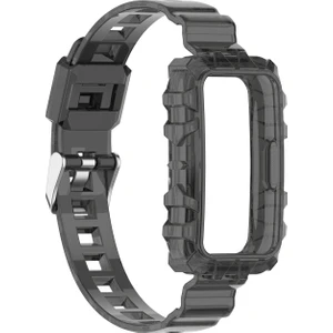 Huawei Band 6 Şeffaf Siyah Için Silikon Izleme Bandı (Yurt Dışından)