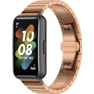 Huawei Band 7 Gül Altın Için Paslanmaz Ste Watch Band (Yurt Dışından)