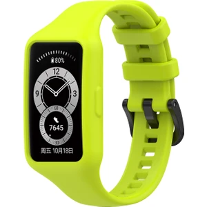 Huawei Band 7 Için Silikon Izle Band 7 Limon Yeşili (Yurt Dışından)