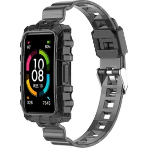 Huawei Band 7 Siyah Için Şeffaf Silikon Izleme Bandı (Yurt Dışından)