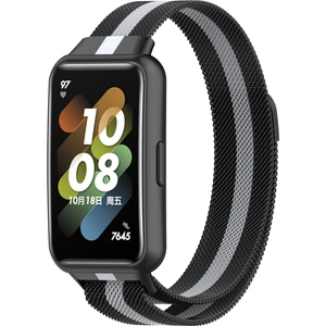 Huawei Band 7 Black+Gray Için Milan Manyetik Saat Band (Yurt Dışından)