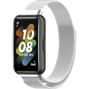 Huawei Band 7/7 Nfc Gümüş Için Milan Metal Manyetik Izleme Bandı (Yurt Dışından)