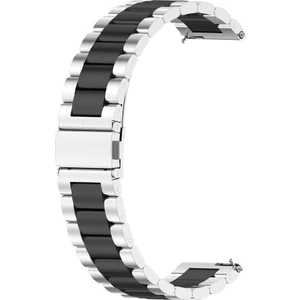 Huawei Gt 3 Pro 43MM Gümüş Siyah Için Metal Ste Watch Band (Yurt Dışından)