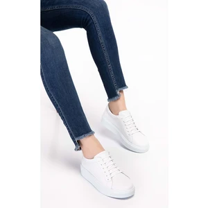 Deri Anatomik Taban Spor Ayakkabı ELL.6839 - Beyaz - 38