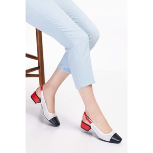 Deri Renkli Kombin Klasik Topuklu Ayakkabı VDT.400 - Tommy - 40