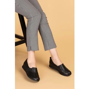 Kadın  Deri Anatomik Yumuşak Taban Günlük Ayakkabı PYT.1205 - Siyah - 36