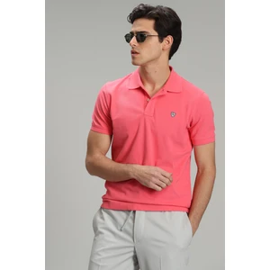 Laon Spor Polo Yaka Erkek Tişört Şeker Pembe